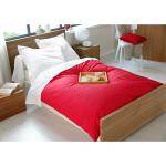 Linge de lit Blancheporte rouge à motif canards made in France 