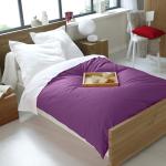 Linge de lit Blancheporte violet à motif canards made in France 