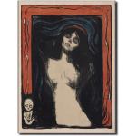 Edvard Munch Affiche D'art Impression Madonna Milieu Du Siècle Intérieur Moderne Fine Art Numérique Vintage Monochrome Antique Décor