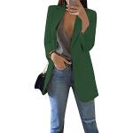 Blazers d'automne vert foncé à strass à manches longues Taille 3 XL look fashion pour femme 