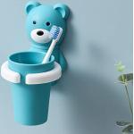 Portes brosse à dent bleus en plastique à motif ours 