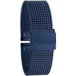 Bracelets de montre Eichmüller bleus en acier look fashion en maille milanaise pour femme 