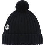 Bonnets en mailles Eisbär noirs en laine à pompons enfant look fashion 