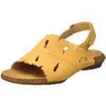 Sandales El Naturalista Wakataua jaunes en cuir en cuir à bouts ouverts à scratchs Pointure 37 look fashion pour femme 
