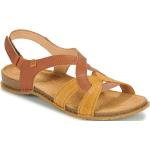 Sandales saison été El Naturalista marron en cuir en cuir Pointure 40 avec un talon jusqu'à 3cm pour femme en promo 