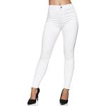 Jeans droits Elara blancs Taille L classiques pour femme en promo 