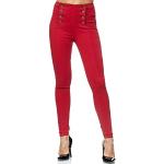 Jeans droits Elara rouges Taille 3 XL look sportif pour femme 