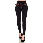 Elara Jeans Femme Taille Haute Skinny Fit Chunkyrayan MEL0339 Black-34