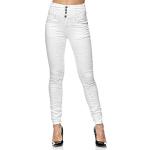 Elara Jeans Femme Taille Haute Skinny Fit Chunkyrayan 1949-1 Blanc-36