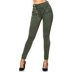 Jeans baggy Elara kaki Taille 3 XL look sportif pour femme en promo 