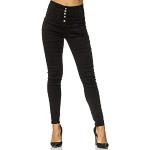 Elara Jeans Femmes Stretch Taille Haute Skinny Chunkyrayan EL60 Schwarz-50 (5XL)