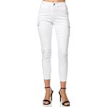 Pantalons taille haute Elara blancs Taille XS look sportif pour femme 