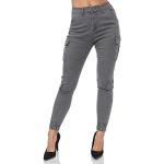 Pantalons taille haute Elara gris Taille XXL look sportif pour femme 