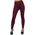 Pantalons taille haute Elara rouges Taille XXL look fashion pour femme 