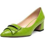 Escarpins vernis vert clair en cuir verni Pointure 40 avec un talon entre 5 et 7cm look fashion pour femme 