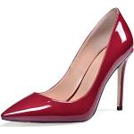 Escarpins rouge bordeaux en cuir en cuir Pointure 39 look fashion pour femme 