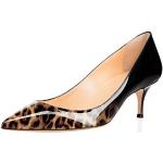 Escarpins noirs à effet léopard léopard à kitten heel Pointure 40 classiques pour femme 