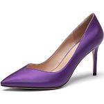 Escarpins talon aiguille violets en caoutchouc à talons aiguilles Pointure 40 avec un talon entre 3 et 5cm classiques pour femme 