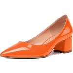 Escarpins orange en cuir en cuir Pointure 42 classiques pour femme 