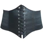 élastique waspie corset ceinture attachée - Noir - S(26-33 po(68-76cm)
