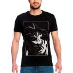 Elbenwald T-Shirt Dragonball Z Son Goku Manga Face Coton Noir - XXL