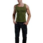 Eleery Débardeur Homme T-Shirt sans Manche Maillot de Corps Tank Top Musculation Sport Fitness Gym Sport Uni (FR42-48, Vert)