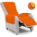 Housses de fauteuil orange en lin 