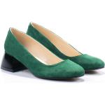 Chaussures basses vertes en daim à bouts ronds Pointure 40 avec un talon entre 3 et 5cm classiques pour femme 