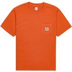 T-shirts basiques Element orange bio à col rond Taille S look fashion pour homme 