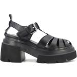 Sandales à talons Elena Iachi noires en caoutchouc Pointure 41 look fashion pour femme 