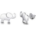 Boucles d'oreilles en argent à motif éléphants en argent look fashion pour femme 