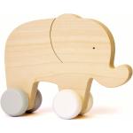 Jouets à pousser en bois à motif éléphants de 12 à 24 mois 