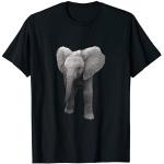T-shirts noirs à motif éléphants enfant classiques 