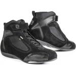 Chaussures noires en caoutchouc à motif moto en cuir Pointure 38 pour homme 
