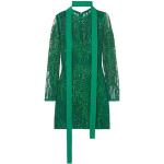 Robes Elie saab vertes en fibre synthétique à manches longues courtes à manches longues à col rond Taille XL pour femme 