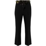 Pantalons taille haute Elisabetta Franchi noirs Taille XXL W46 pour femme 