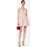 Robes courtes Elisabetta Franchi roses en tweed minis Taille M look fashion pour femme 