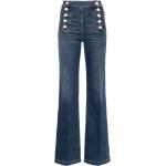 Jeans évasés Elisabetta Franchi bleu indigo en coton mélangé éco-responsable W25 L28 pour femme 