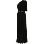 Robes de soirée longues Elisabetta Franchi noires en viscose longues à manches courtes Taille XXL pour femme 