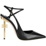 Escarpins Elisabetta Franchi noirs en cuir Pointure 41 look fashion pour femme 