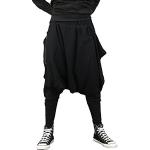 Ellazhu GYM22A Pantalon sarouel pour homme Taille élastique Noir - - L/XL