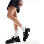 Chaussures casual Elle noires à bouts carrés look casual pour femme en promo 