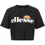 T-shirts col rond Ellesse Alberta noirs en coton éco-responsable à manches courtes à col rond Taille XS pour femme 