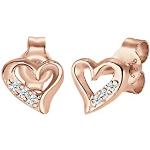 Boucles d'oreilles roses en argent en argent en diamant avec certificat d'authenticité look fashion pour femme 