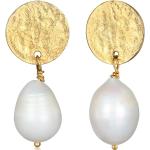 Boucles d'oreilles argentées en argent à perles en argent baroques & rococo pour femme 