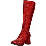 Boots Chelsea rouges à paillettes Pointure 40,5 look fashion pour femme 