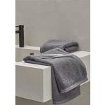 Serviettes de bain grises en coton lavable en machine 50x70 