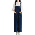 Salopettes en jean bleus foncé Taille XL look fashion pour femme 