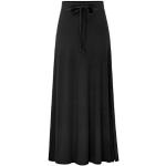 Jupes longues noires en coton mélangé maxi Taille XL look fashion pour femme 