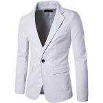 Vestes de costume de mariage blanches en cuir synthétique Taille L look fashion pour homme 
